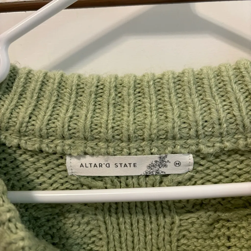 Altar’d State Brandi Chunky Cable Knit Sweater - Image 4