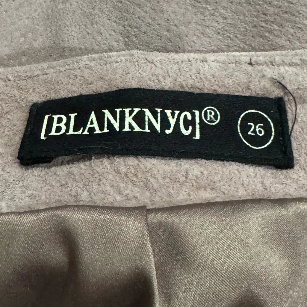 Blank NYC Snap Skirt Make Me Blush Mini Leather Pink Suede Women’s 26 - Image 4