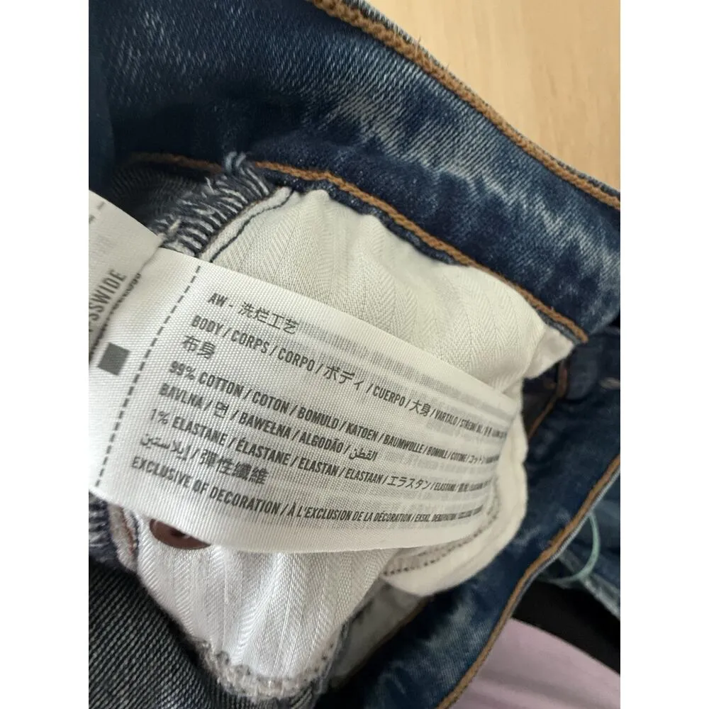 Abercrombie & Fitch The Mom High Rise Straight Jeans Size 26 Distressed - Image 11