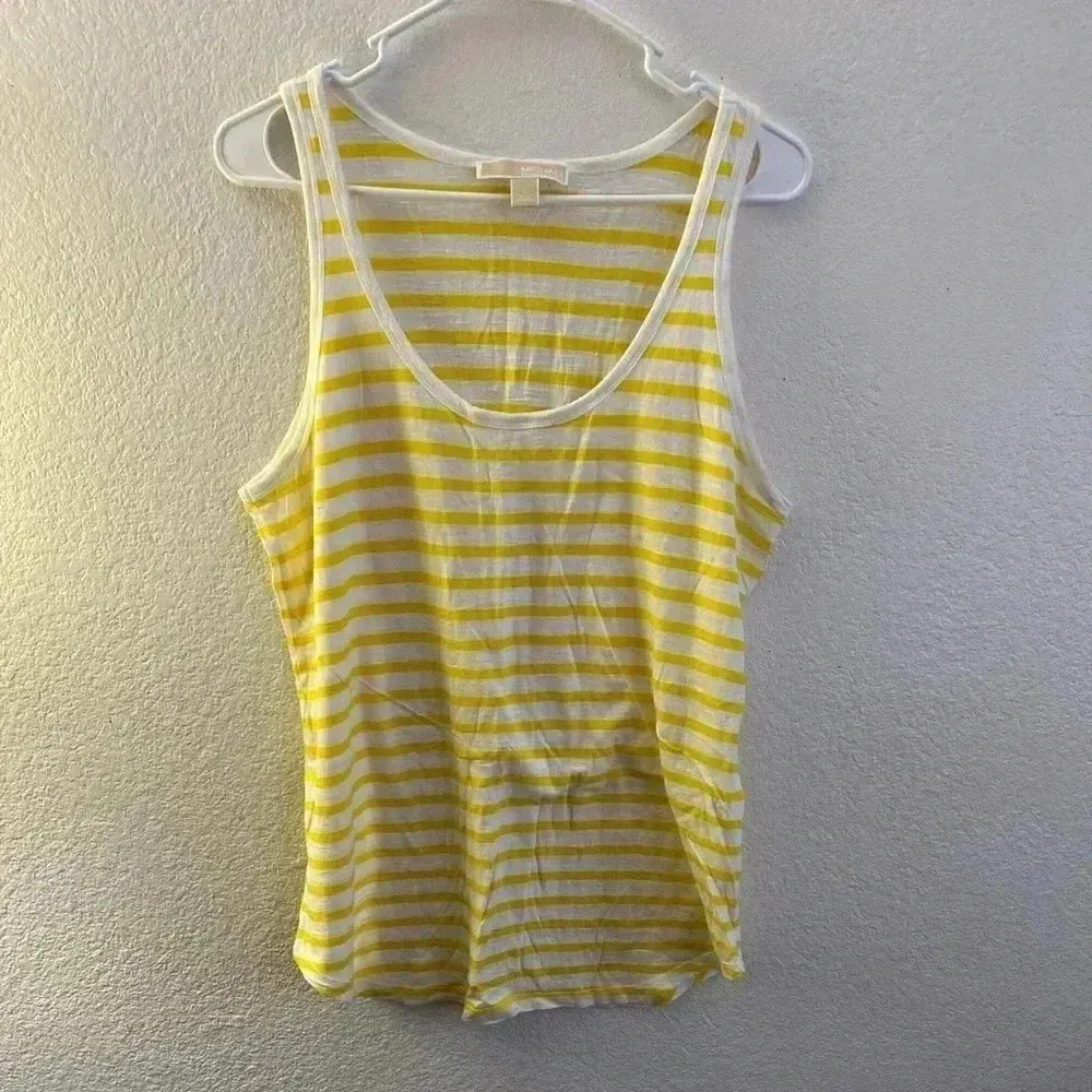💥Michael Kors Yellow Lightweight Tank Top L - Image 3