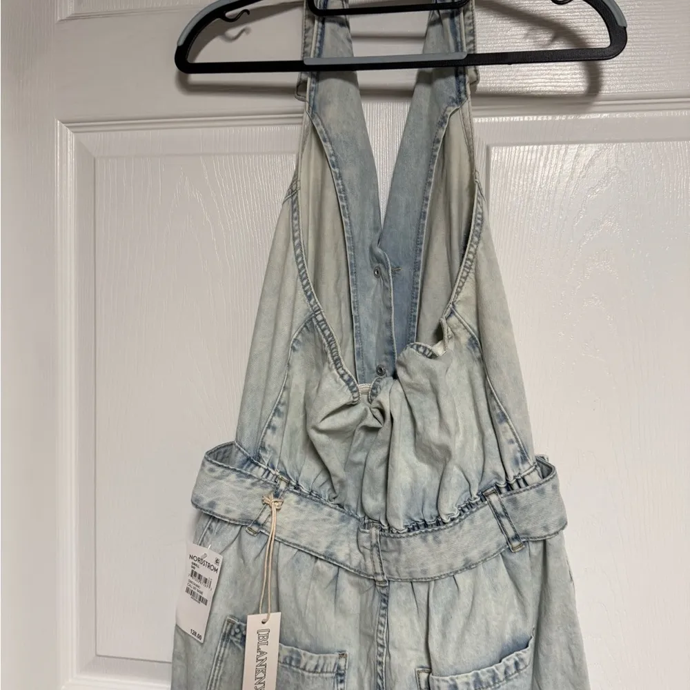 Light Blue Denim Halter Jumpsuit - Image 9