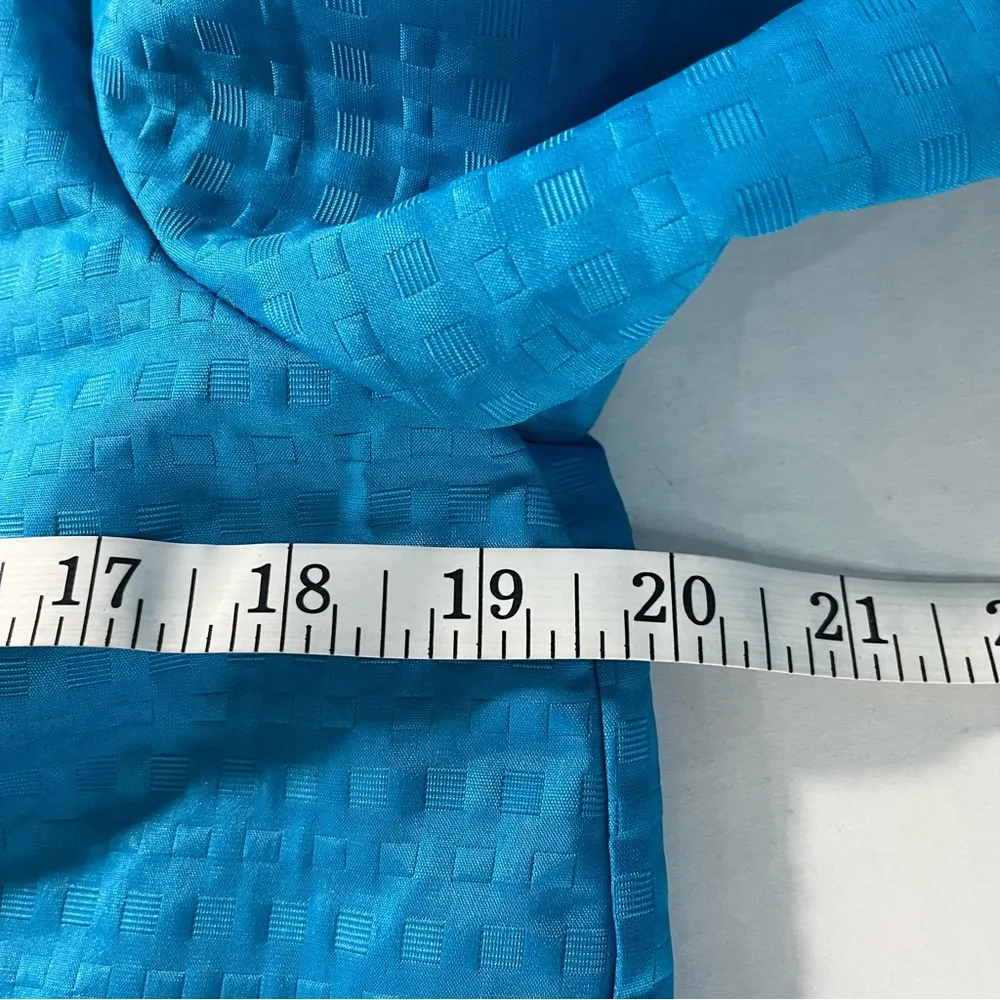 TanJay Women’s Blue Turquoise Boxy Baseball Style Jacket Petite Size 6 - Image 8