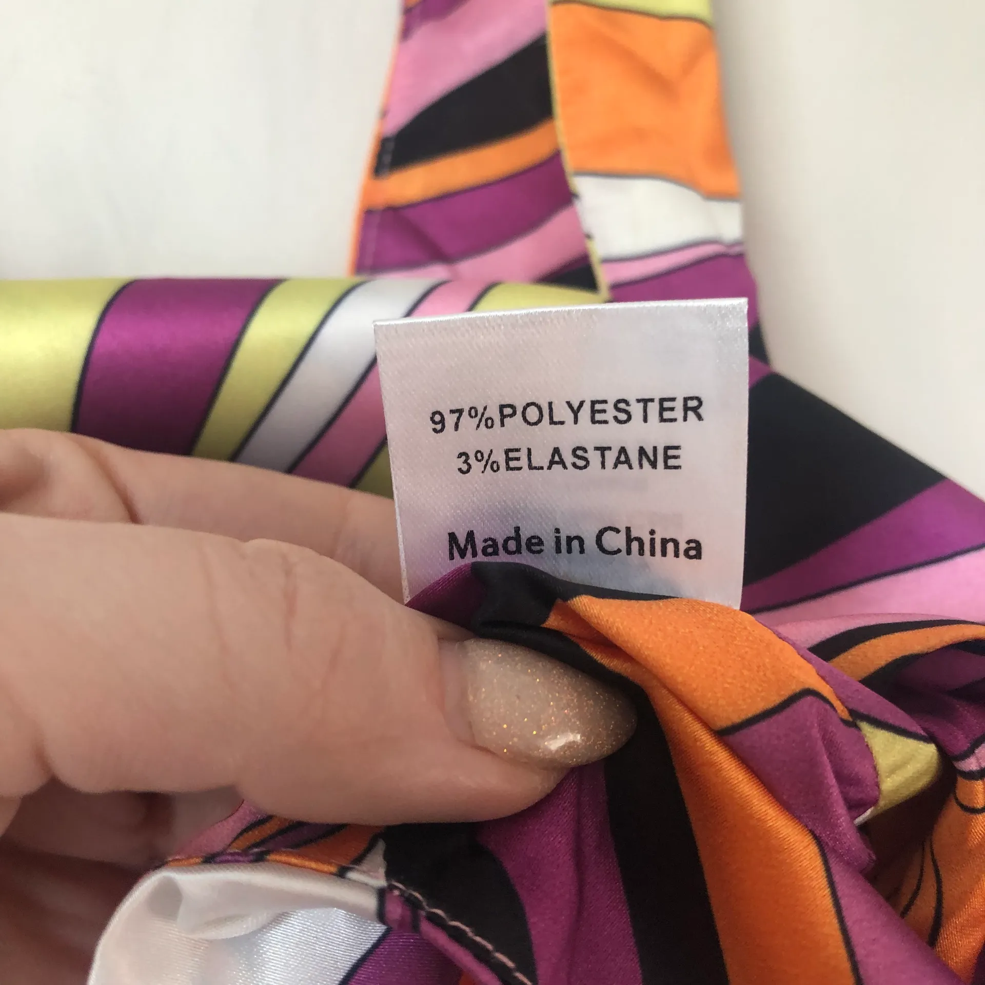 Nellie Retro Marble Print Silky Satin Crop Top 6 - Image 4