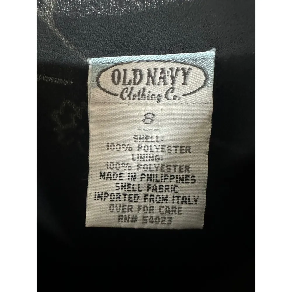 Old Navy Vintage Y2K Dress Sz 8 Black Slip Mini Sleeveless Grunge Milkmaid Bust - Image 3