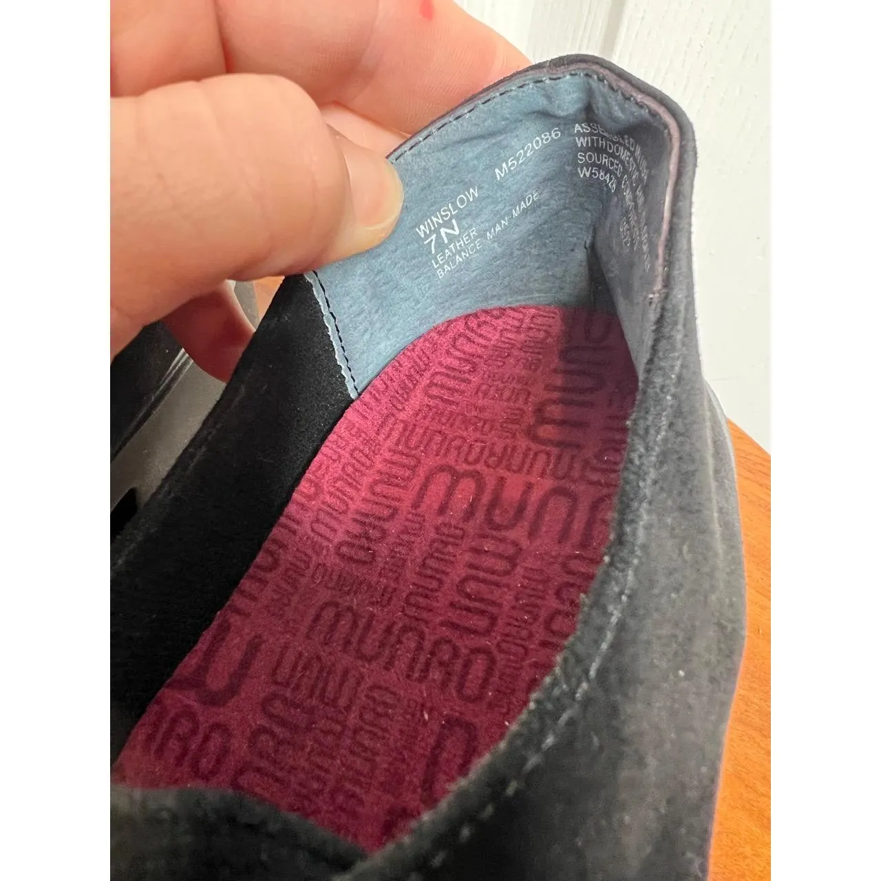 Munrow Black Suede Buckle Detail Chunky Sole Slip On Loafers Size 7 N - Image 6