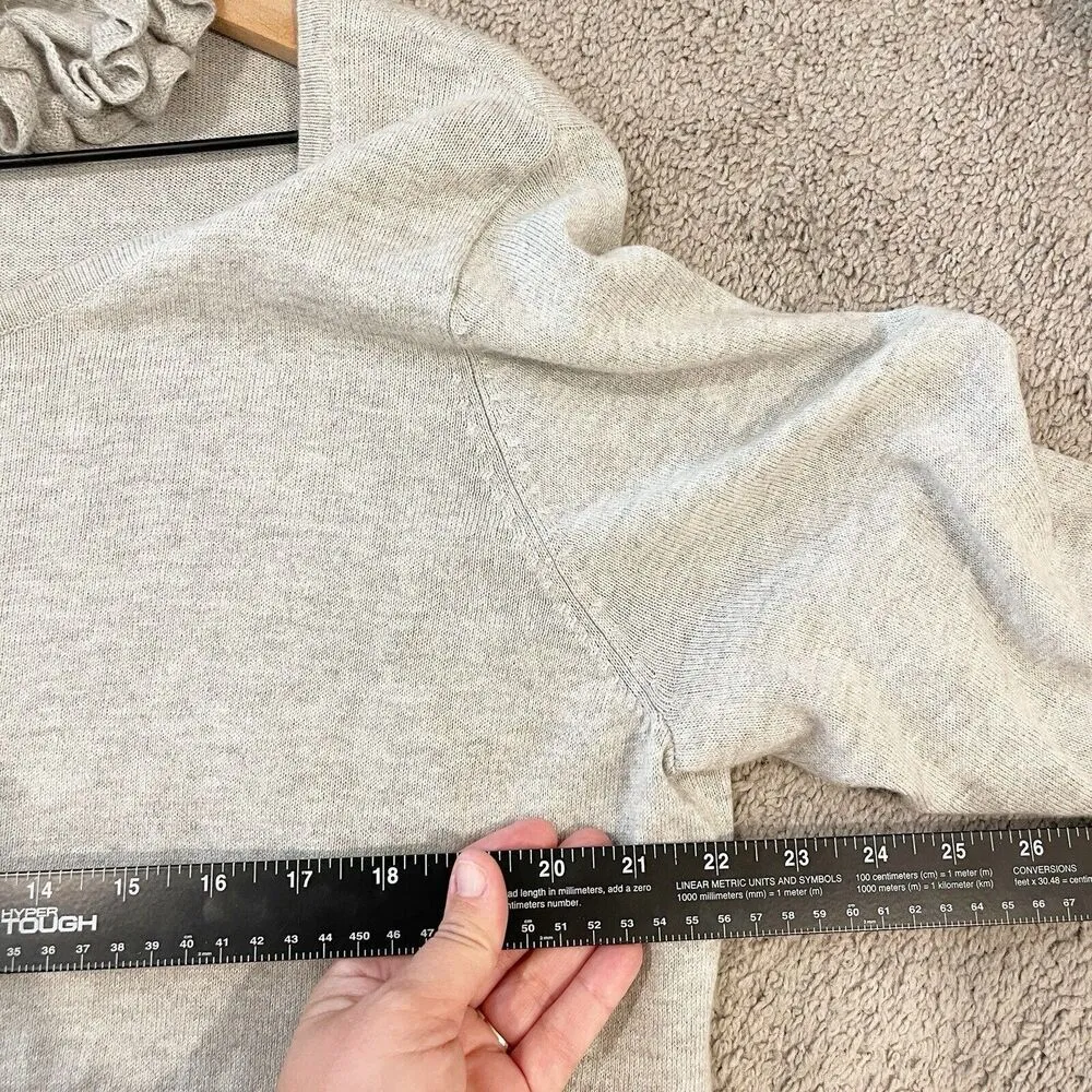 Marisa Christina Sweater Women XXL Grey Scarf Angora Rabbit Hair‎ Blend Ruffle - Image 8