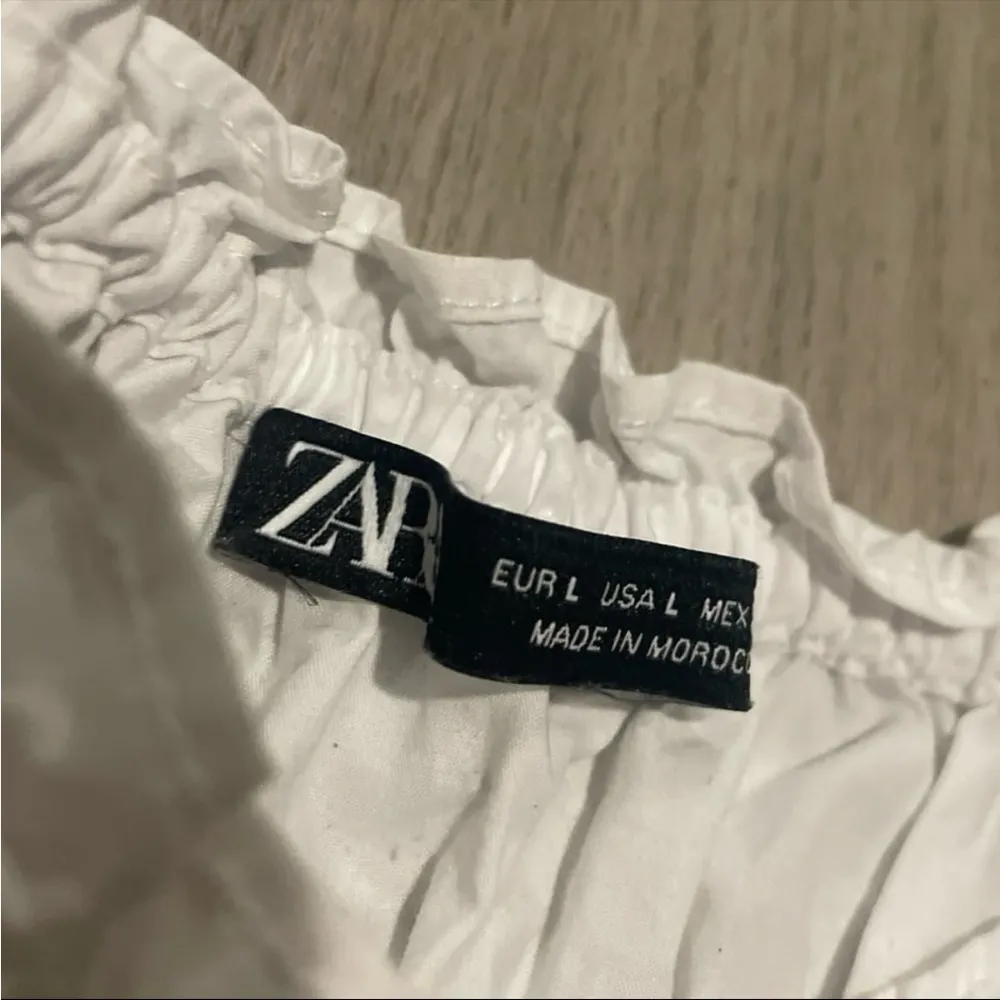 Zara White Ruffled Camisole Top - Image 2