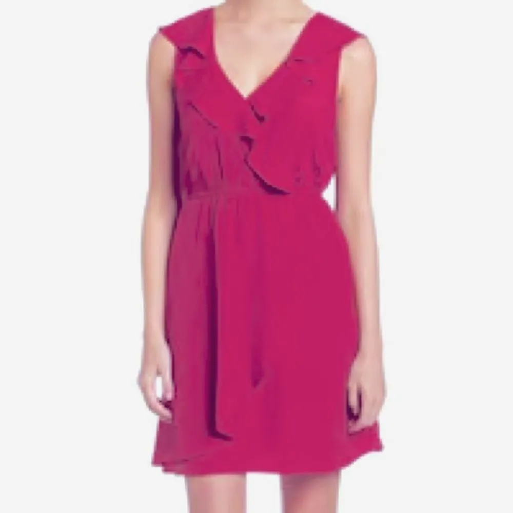 BCBG Generation NWT Ruffle Wrap Cocktail Dress Pink Size M Feminine Fairy Retro - Image 2