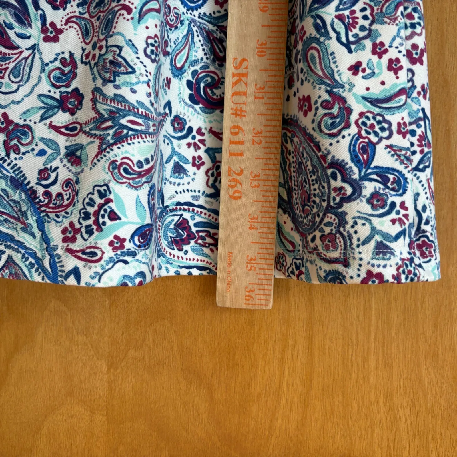 Title Nine Paisley Print Sleeveless Fit and Flare Dress Size Small - Image 9