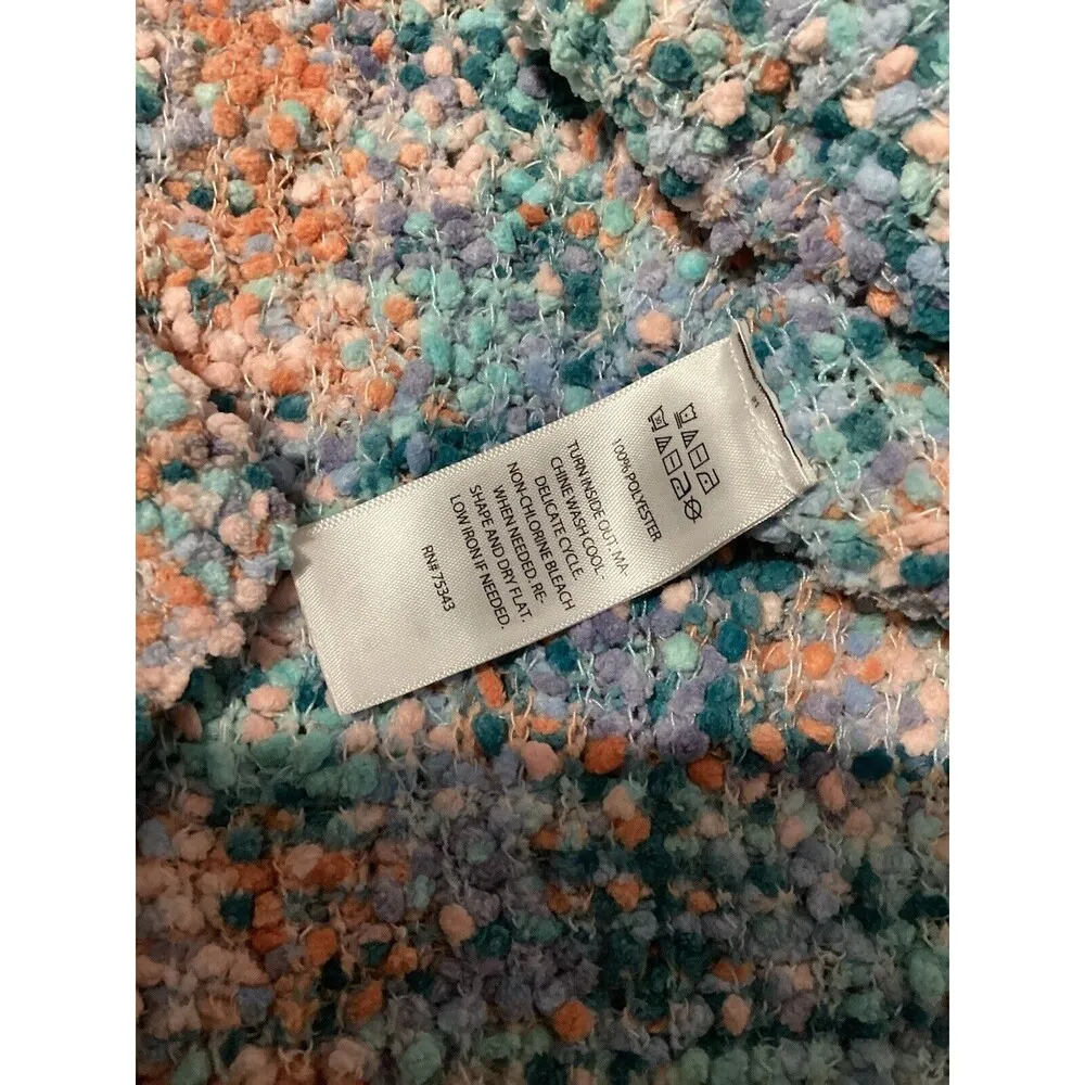 Rachel Zoe Multicolor Confetti V-neck Long Sleeve Pullover Sweater M - Image 5