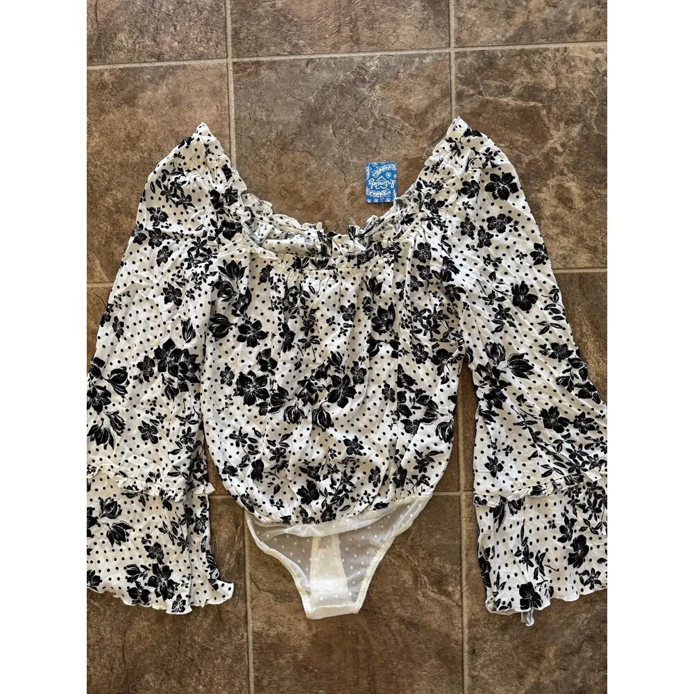 Free People One On One Date Bodysuit Tea Combo Size Small - Image 5