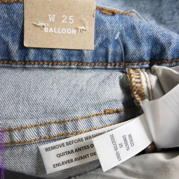 NEW Madewell USA-made Balloon Jeans in‎ Whistler Wash, 25 - Image 14
