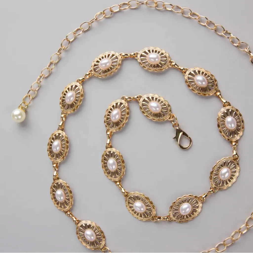 Vintage Style Layered Gold Chain Belt Dress Sweater Belt Womens Accessories - Image 8