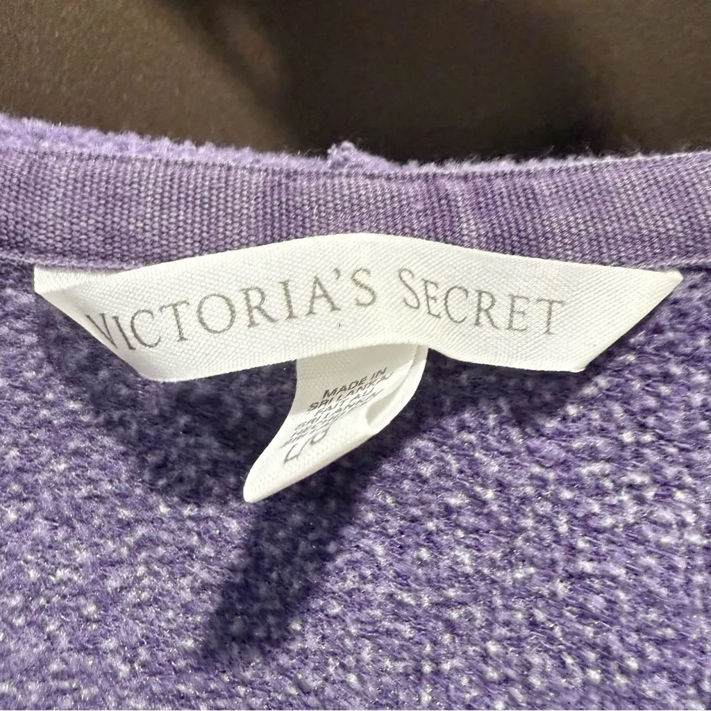 Victoria's Secret Light Purple Hoodie w/Sequin Angel Wings on Back - Image 4