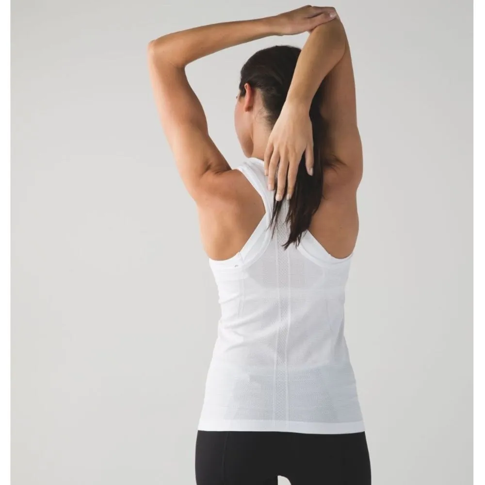 Lululemon Women's Swiftly Tech Racerback Tank‎ Top White Pristine Size 10 Active - Image 2