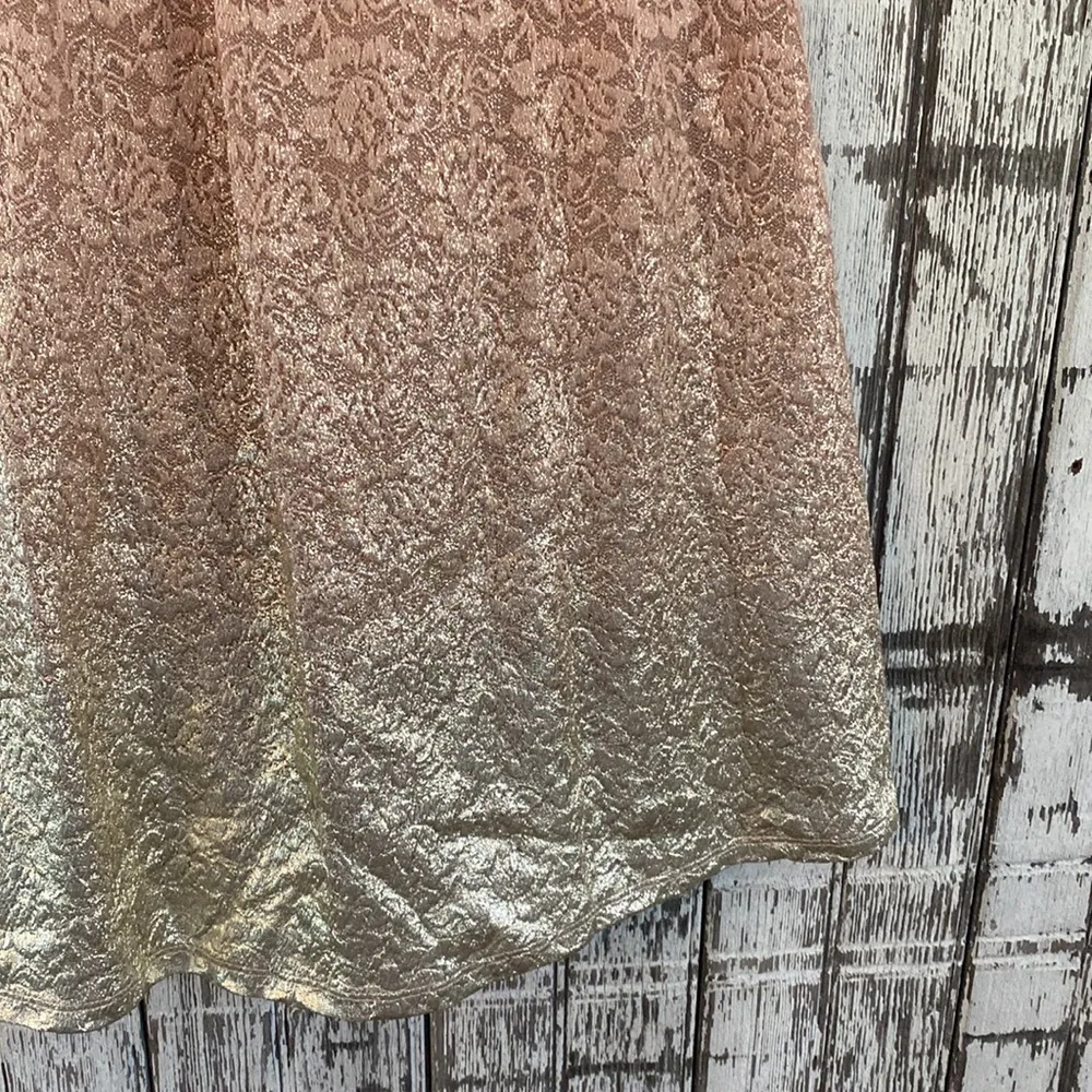 Maison Jules pink & gold lace fit and flare dress - Image 5