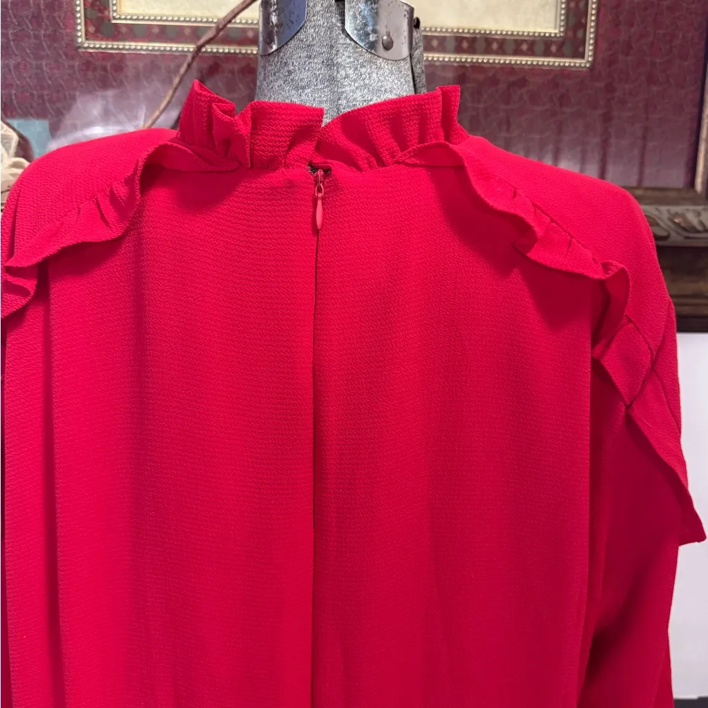 Donna Morgan Ruffle Sleeve Fit & Flare Dress ~ Size 24 💛🍄 - Image 5