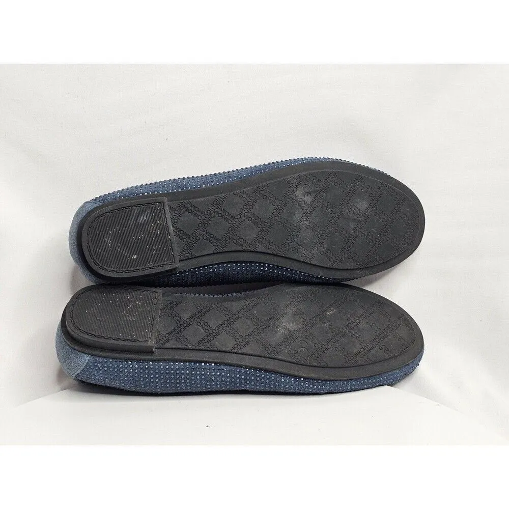 Vionic Willow Blue Leather Rhinestone Ballet Flats Womens Size 7 - Image 6
