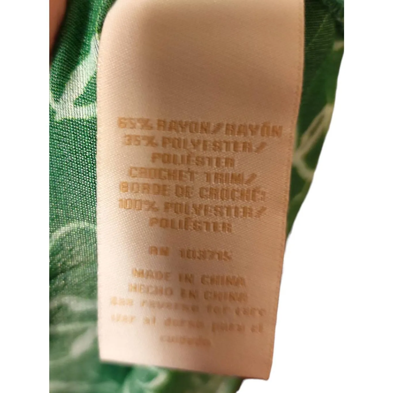 NEW Hope and Harlow Women's Floral Green Crochet Off Shoulder Blouse sz S Beachy - Image 6