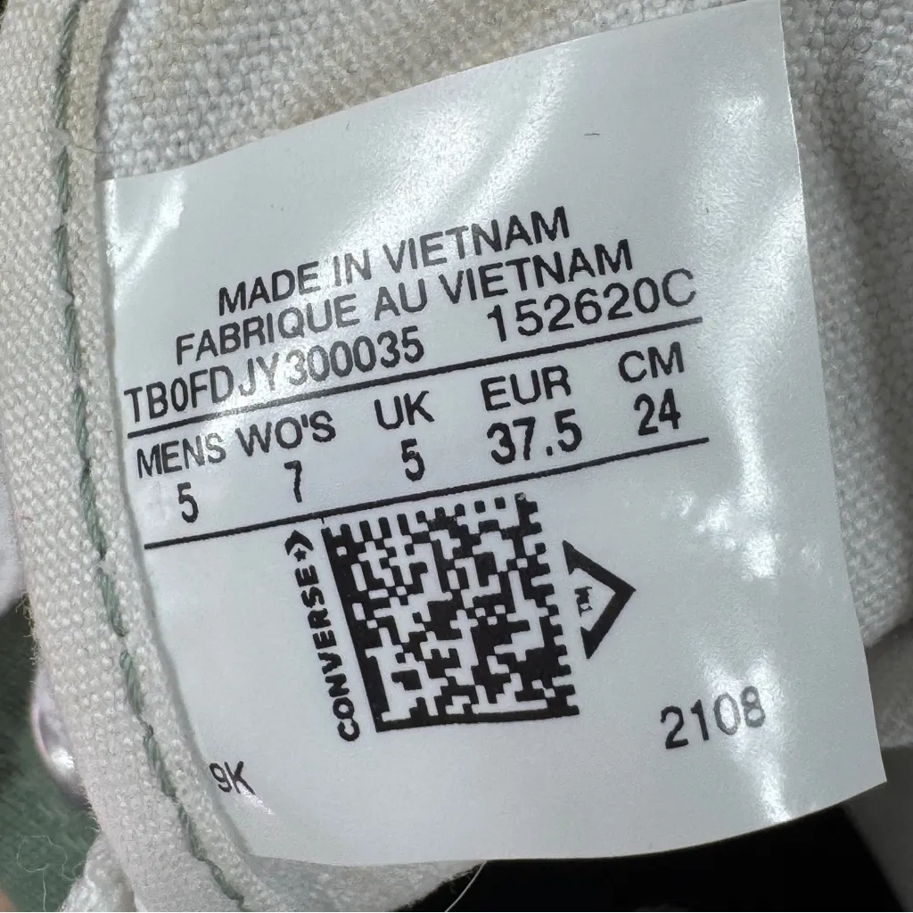 Converse Chuck Taylor Customized High Top
Sneakers Sage Green 5 Men 7 Women - Image 10