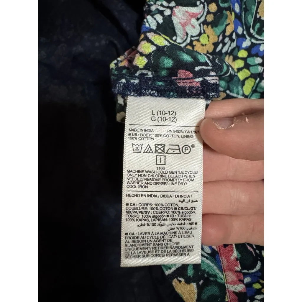 Old Navy Women Size Large 10-12 Halter Neck Floral Lined Cotton Lightweight City - Image 8