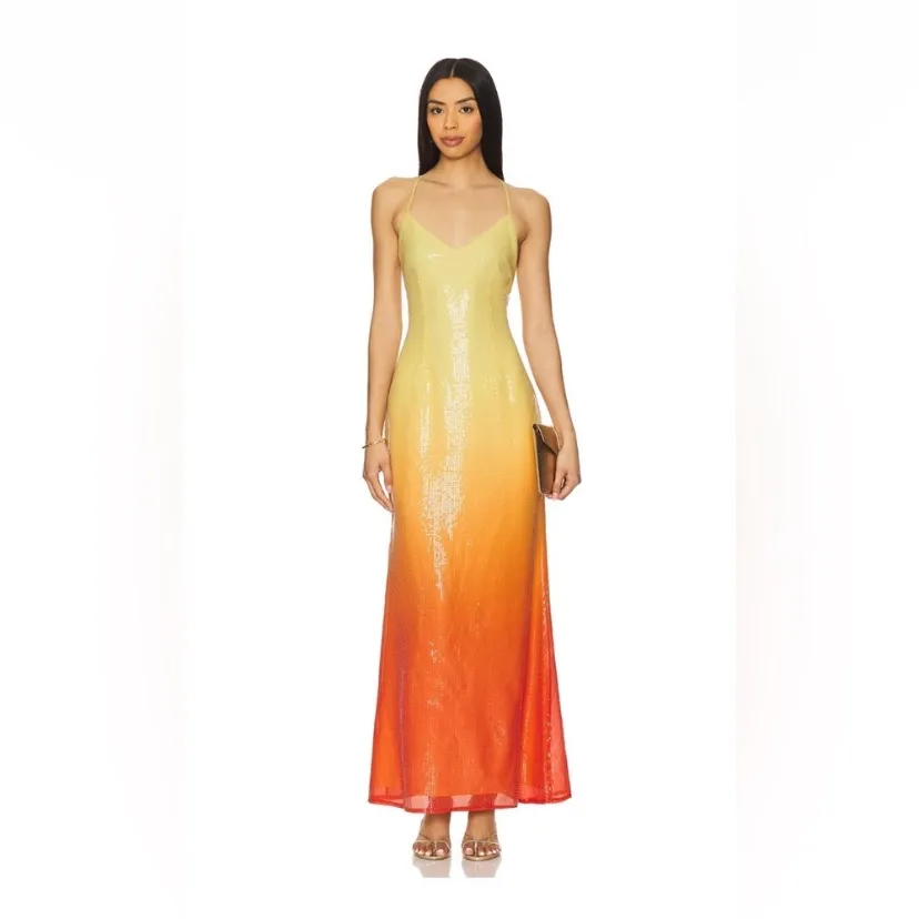Runaway the Label‎ Niyah Maxi Dress in Mimosa Ombré size small nwt - Image 13