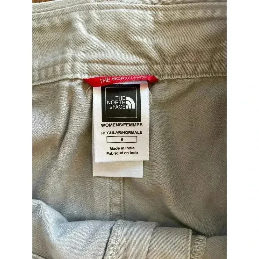 Northface Women's Cropped Tie-Back Front Pocket Khaki Pants, sz 8 - Image 5
