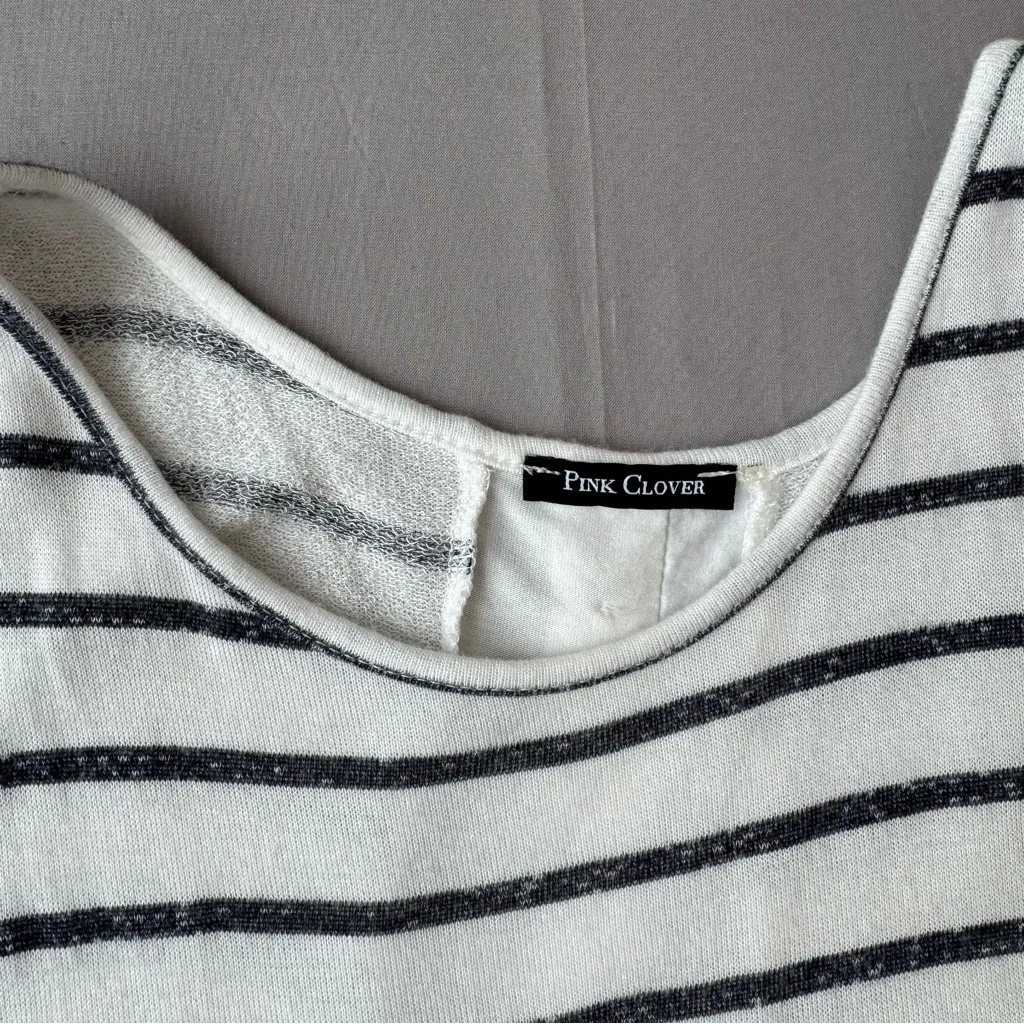 Pink Clover Striped Button-Back Tank Top Women's M - Image 3