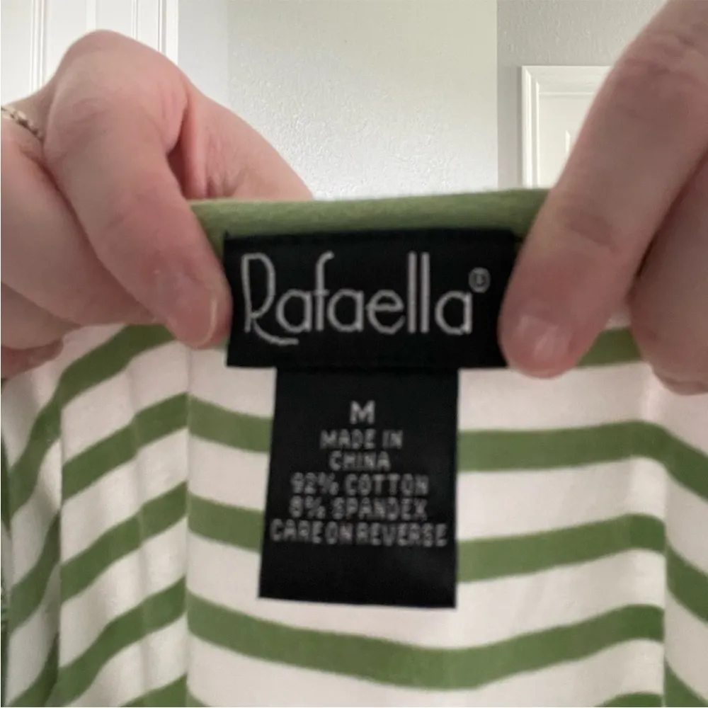 Rafaella Green Striped Tee Shirt - Image 4