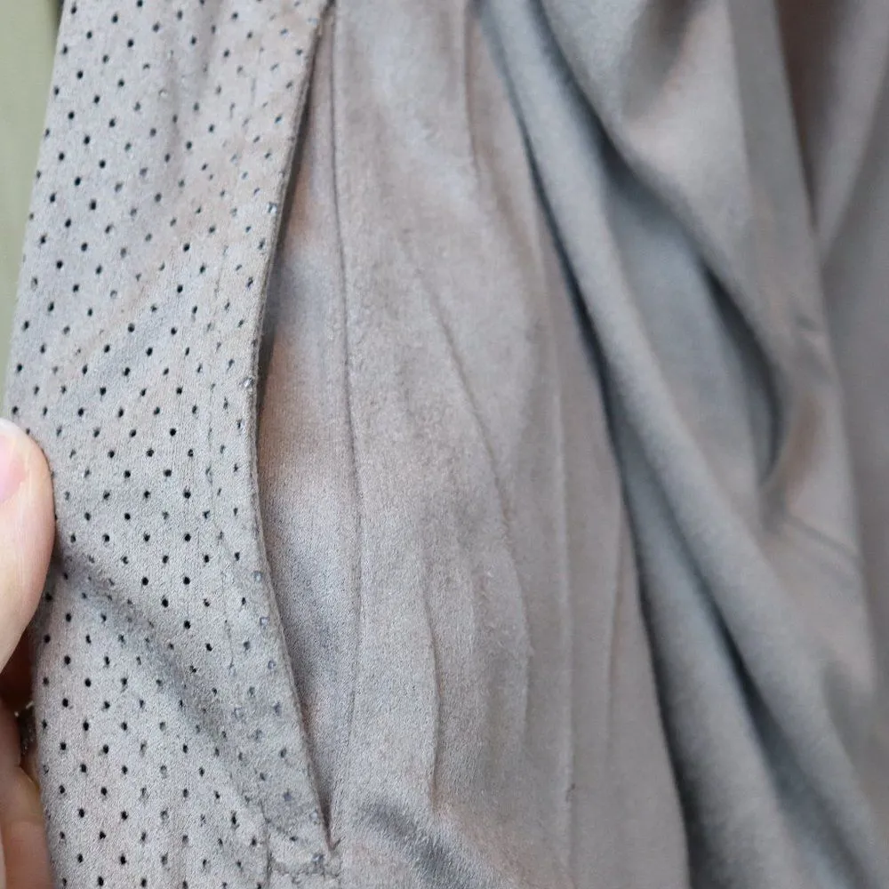 Chico's Faux Suede Open Front Mid Length Jacket 3 - Image 4