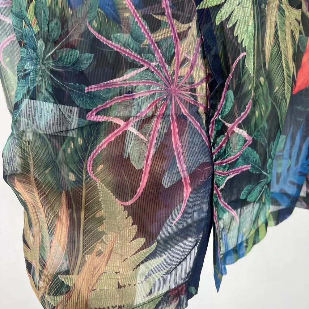 NWT Mistress Rocks Militant Tropical Shirt Top Long Sleeves Buttondown Size XS - Image 5