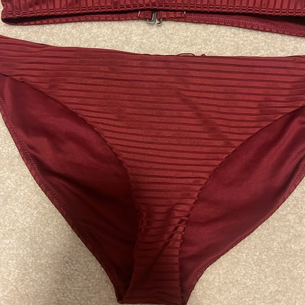 Burgundy two piece swimsuit - Image 2