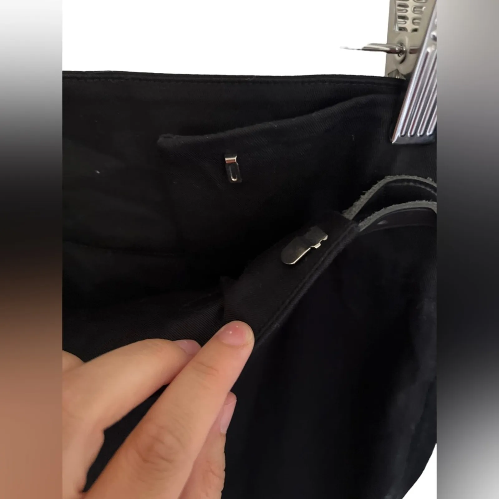 Lauren Ralph Lauren Black Double Belted Cropped Wide Leg Pants Size 10P - Image 6