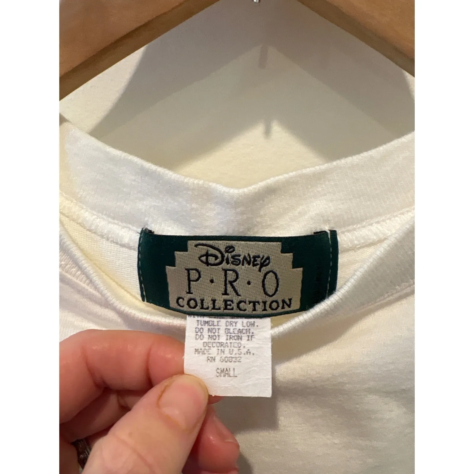 Vintage 90's Disney Minnie Mouse Embroidered Tennis T‎ Shirt Small White - Image 3