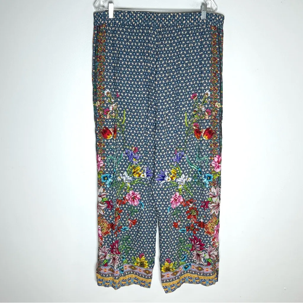 Johnny Was Dolce Dream Printed Split-Leg Coverup Wide Leg Pants Sz XL - Image 3