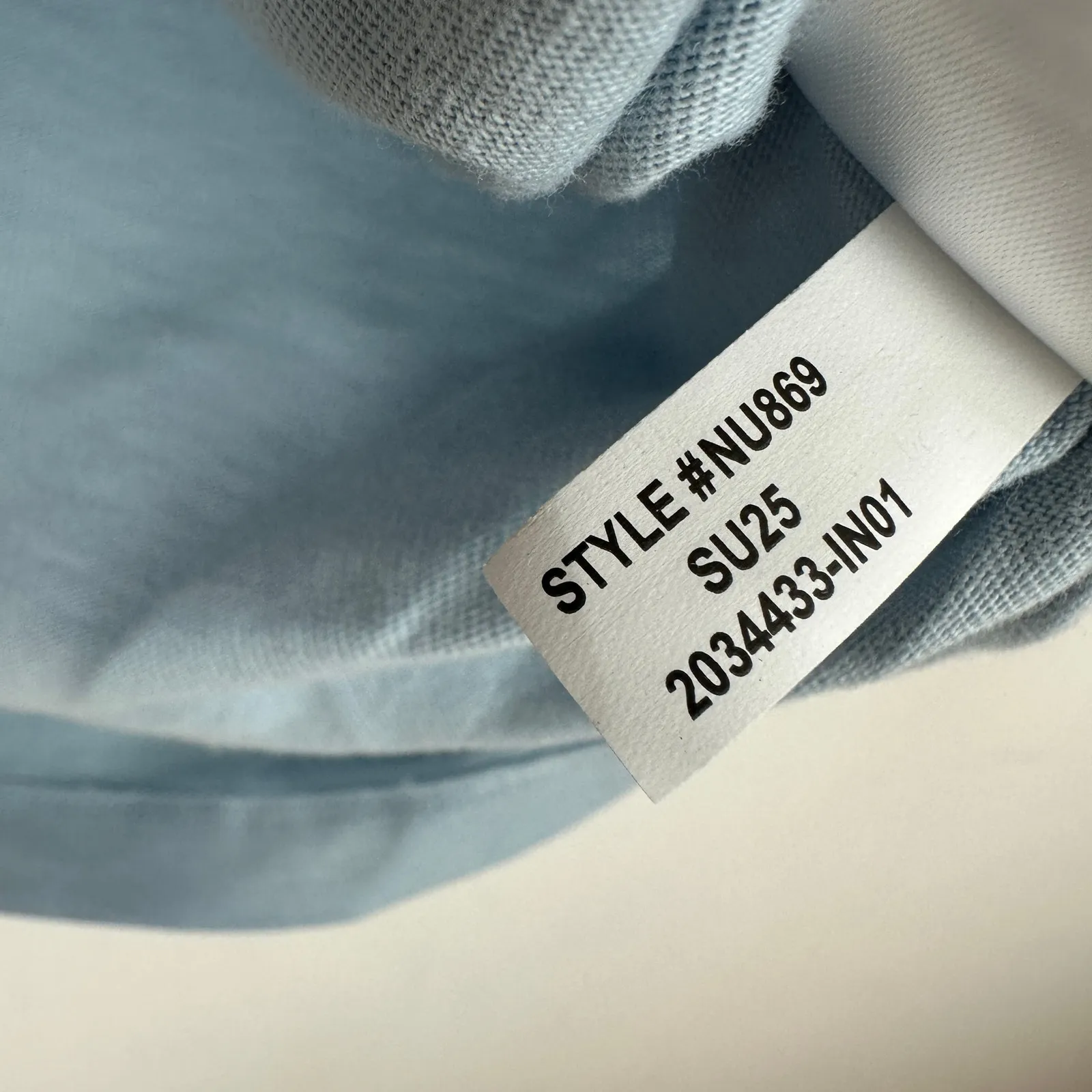 Madewell Side Cinch Puff Sleeve Tee Shirt Cotton Feather Blue Round Neck M NWT - Image 6