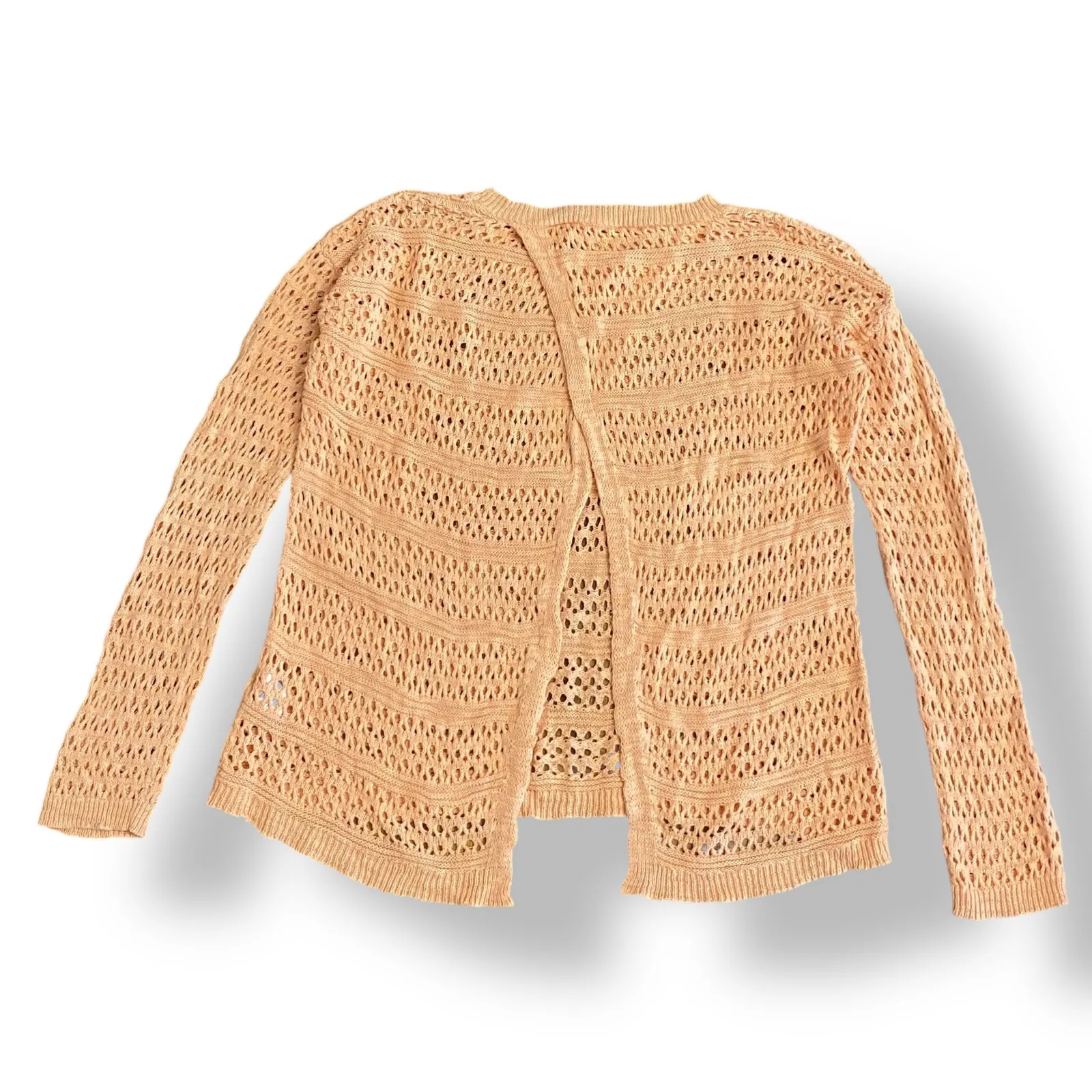 Michael Stars Open Knit Crew Neck Long Sleeve Top
Womens Size M/L Coral - Image 5