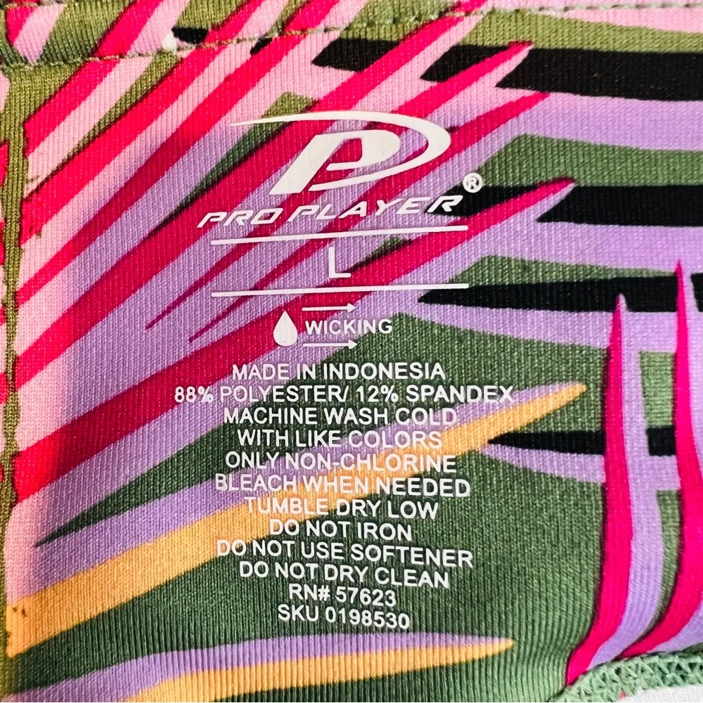 Pro Player Large Leaf Print Legging W/Wicking & Small Inside Waistband Pocket - Image 5