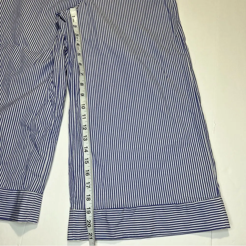 J. Crew Cuffed pant in shirting stripe wide leg size 0 - Image 9