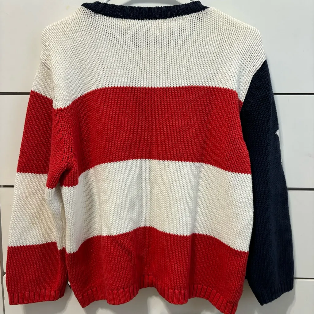 Vintage Tommy Hilfiger American Flag Sweater - Image 3