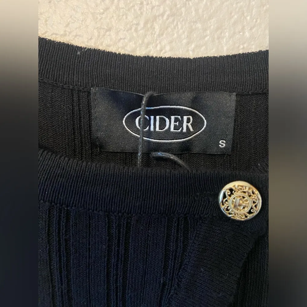 Cider Black Ribbed Cutout Dress Size Small NWT - Image 10