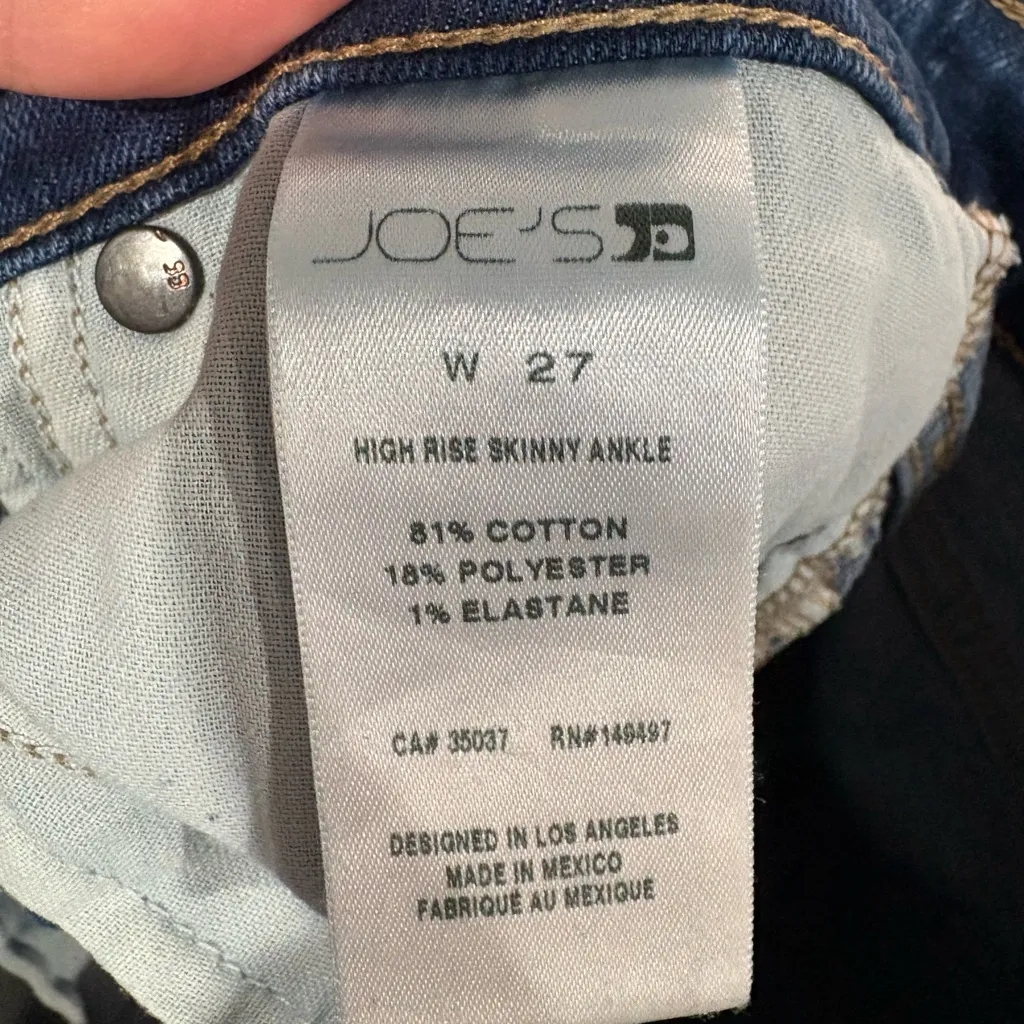 Joe's Jeans Medium‎ Wash Skinny Jeans- Size 27 - Image 3