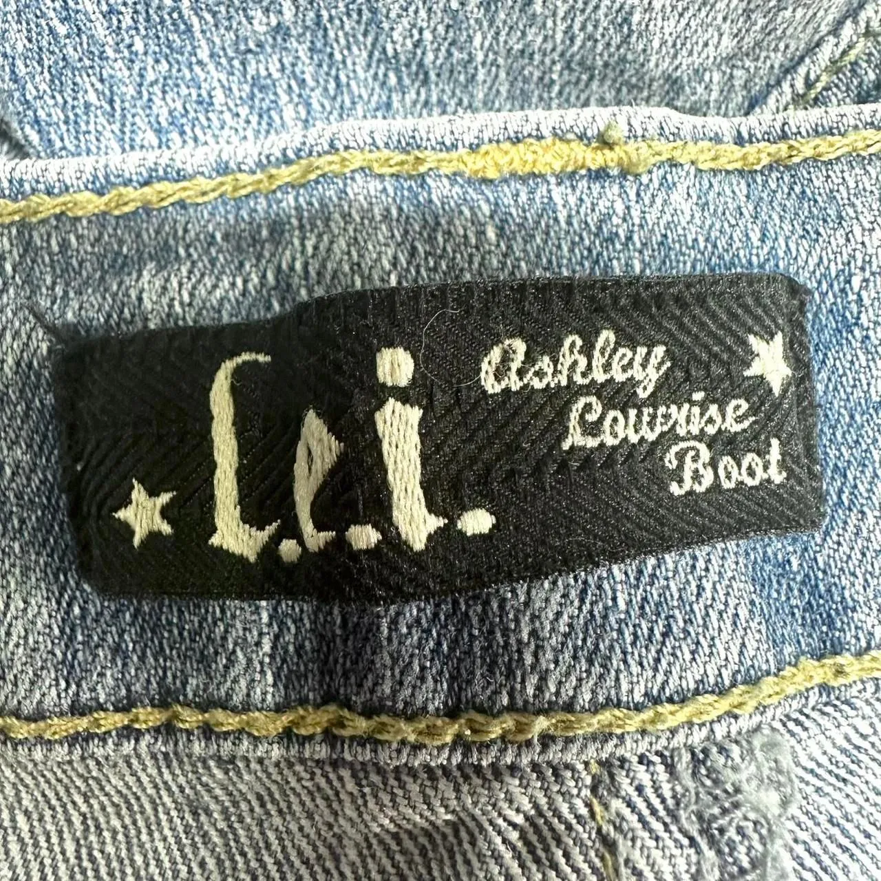 L.E.I. Blue Denim Ashley Low Rise Bootcut Flare Jeans Womens 11 2000s Y2K Retro Size undefined - Image 6