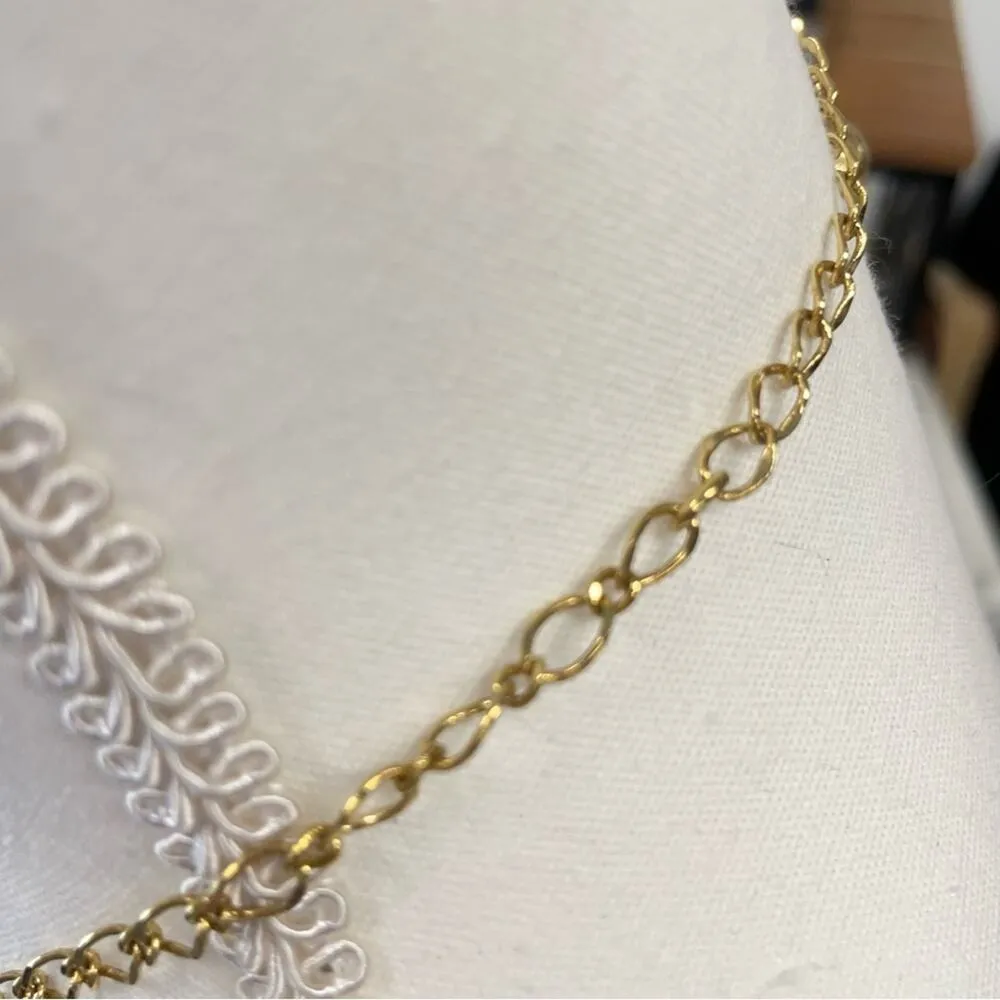 Kate Spade Pink Enamel Flower Necklace Gold Tone Jewelry - Image 5