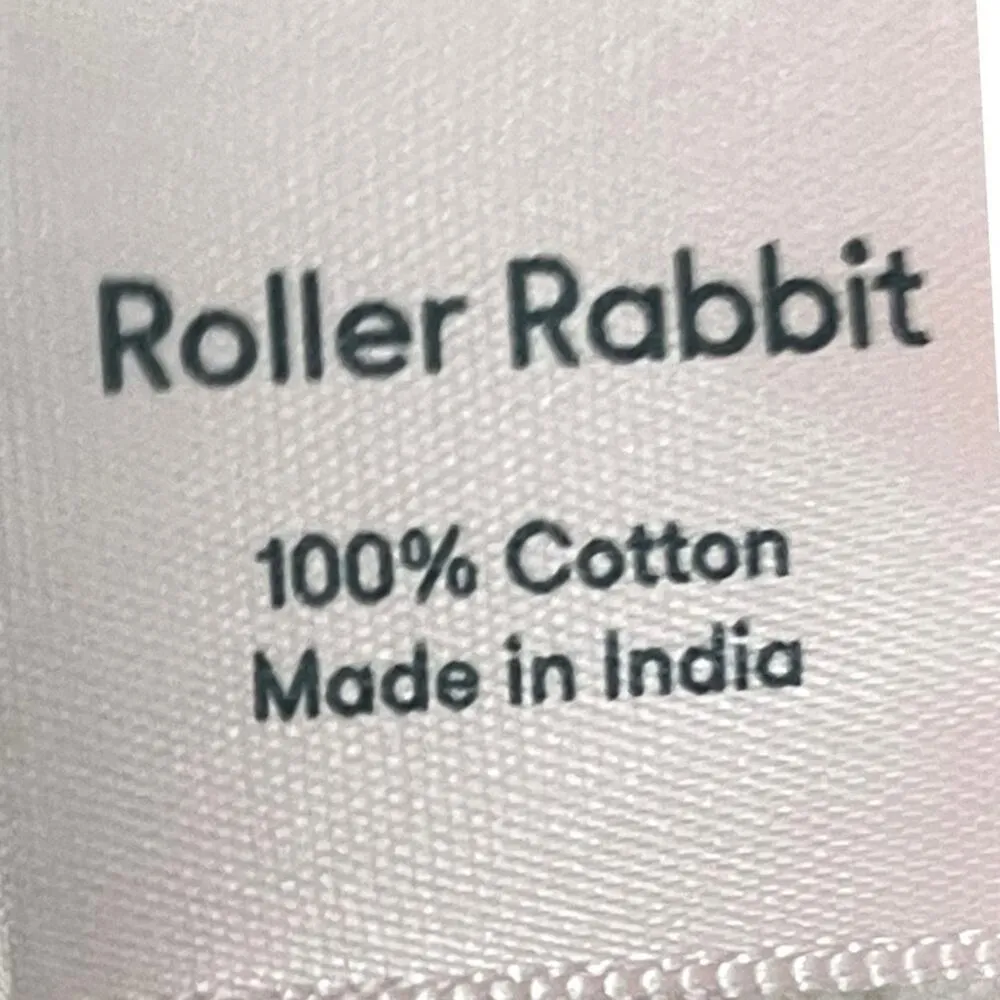 Roberta Roller Rabbit Coastal Embroidered White Peasant Top Small Up to XL - Image 9