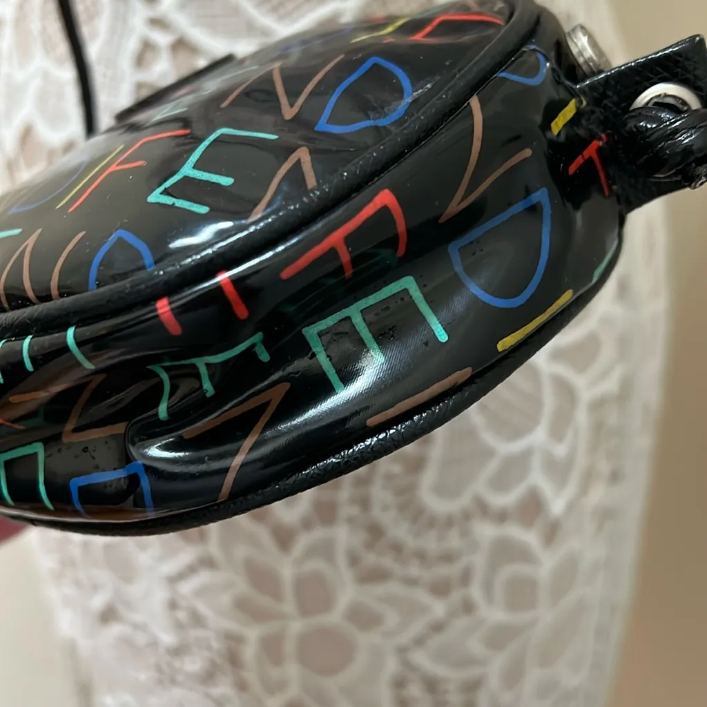 Fendi Black Crossbody Bag with Multicolored Logo Accents with COA EUC - Image 12