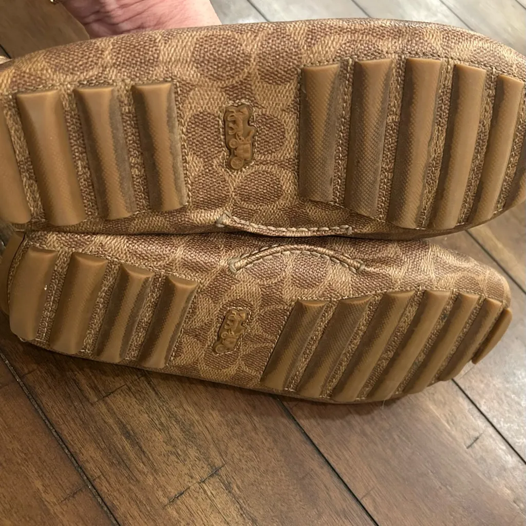 Coach Tan Signature Crosby Turn-Lovk Drivers Loafers Size 9.5 B Style G2673 - Image 6