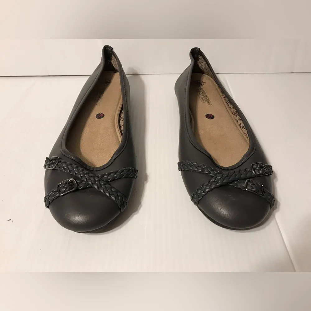 Harborsides memory foam comfort shoes flats gray women size 11 W - Image 6