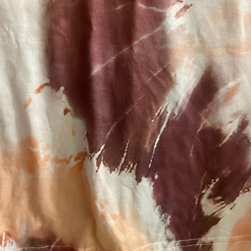 Women’s Oversize Crop Top Shirt L Large Peach Plum Tie Dye Honey Bust 48” - Image 3