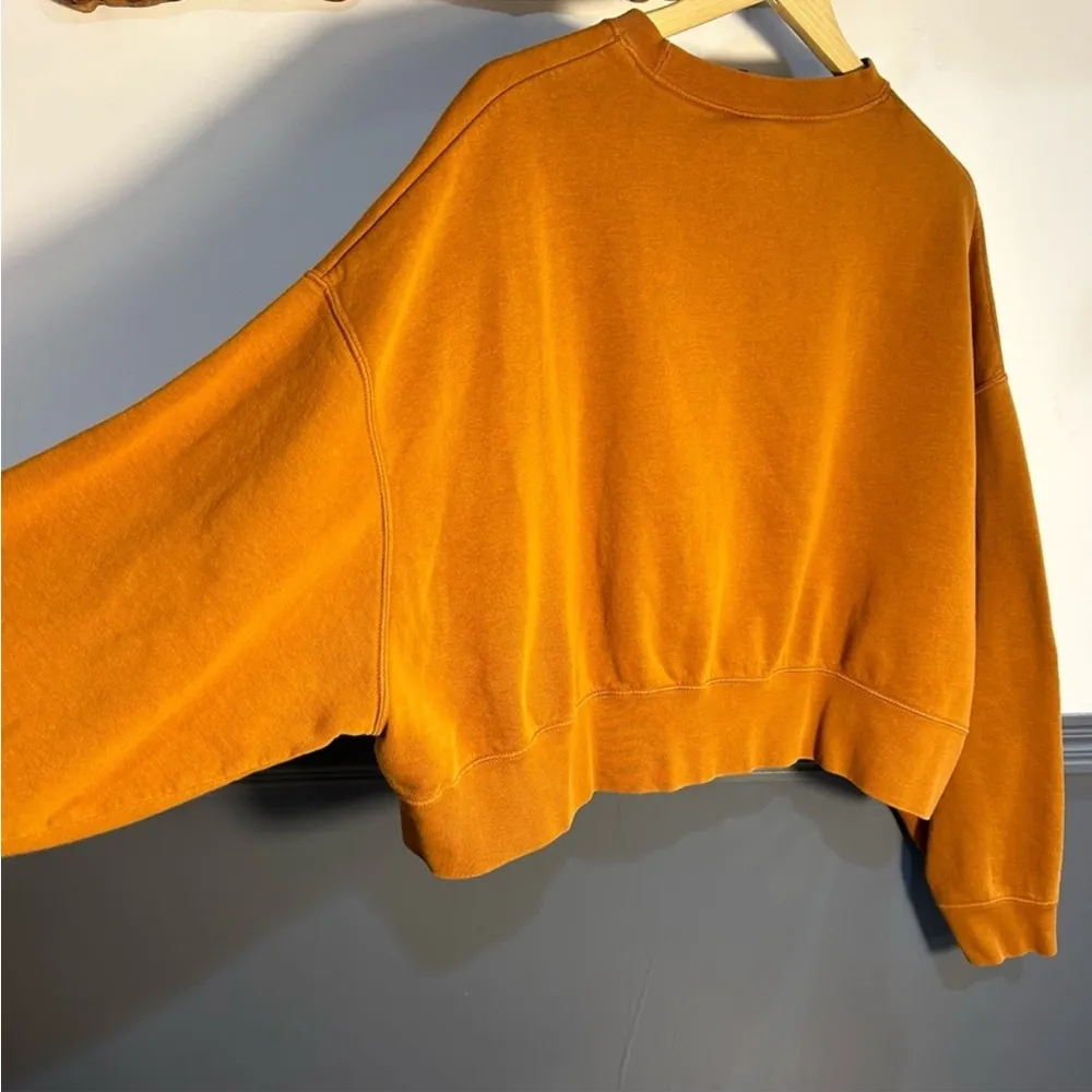 Nike  Crop Crewneck EUC size small oversized fit burnet orange brown - Image 6